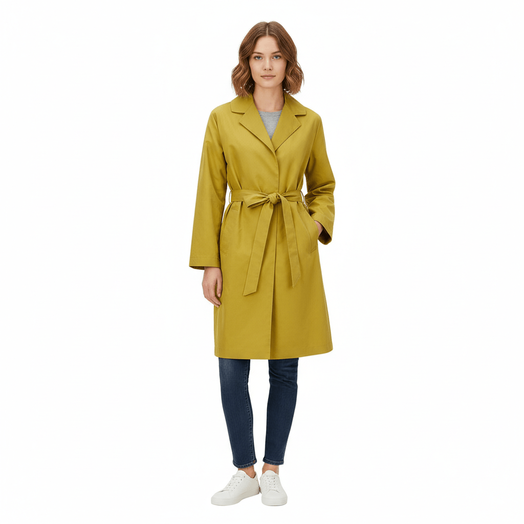 "Солнечный" тренч женский – Классический весенний плащ для яркого образа. Элегантный и стильный тренчкот на весну и осень.